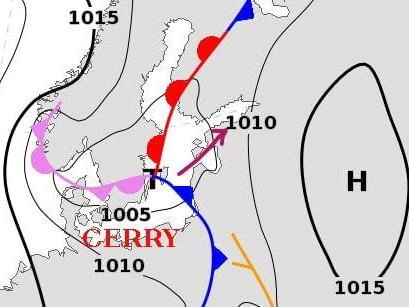 Карта погоды на середину дня субботы, 18 июля | Источник: телеграм-канал Александра Колесова
