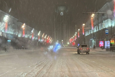 Ночной снегопад парализовал Екатеринбург