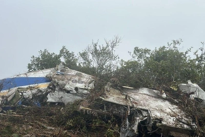 Passenger plane crashes in Colombia — footage from the crash site