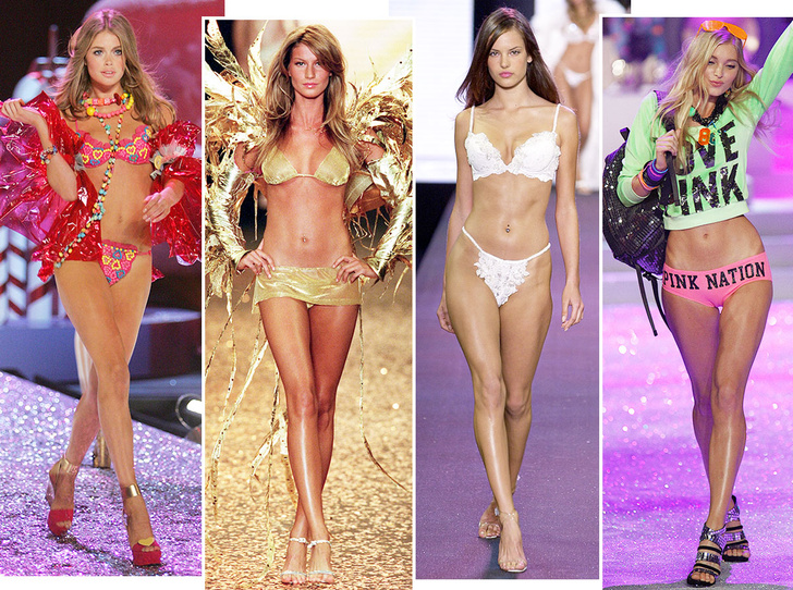 Молоды и прекрасны: как выглядели «ангелы» Victoria's Secret на своих первых шоу
