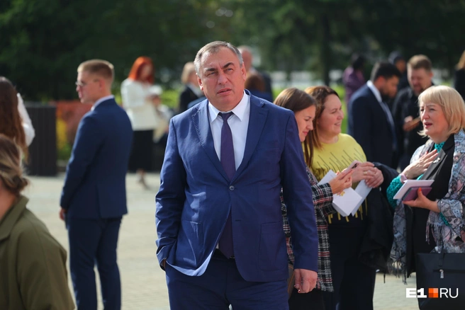 Глава Железнодорожного района Виталий Першин | Источник: Владислав Лоншаков / E1.RU