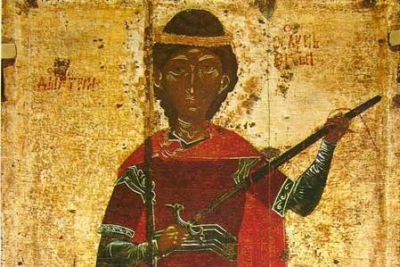 Фрагмент иконы «Димитрий Солунский», XII век | www.fontanka.ru