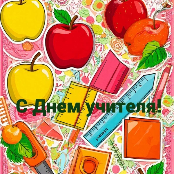 Открытка ко Дню учителя, поздравление ко дню учителя, поздравление ко дню учителя от класса, красивое поздравление ко дню учителя, оригинальное поздравление ко дню учителя, Какого числа День учителя, открытки ко дню учителя, поздравление с днем учителя | Источник: Шедеврум