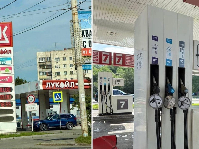На «Лукойл» поступает множество жалоб — часть заправок компании прекратила отпуск топлива | Источник: читатель 74.RU