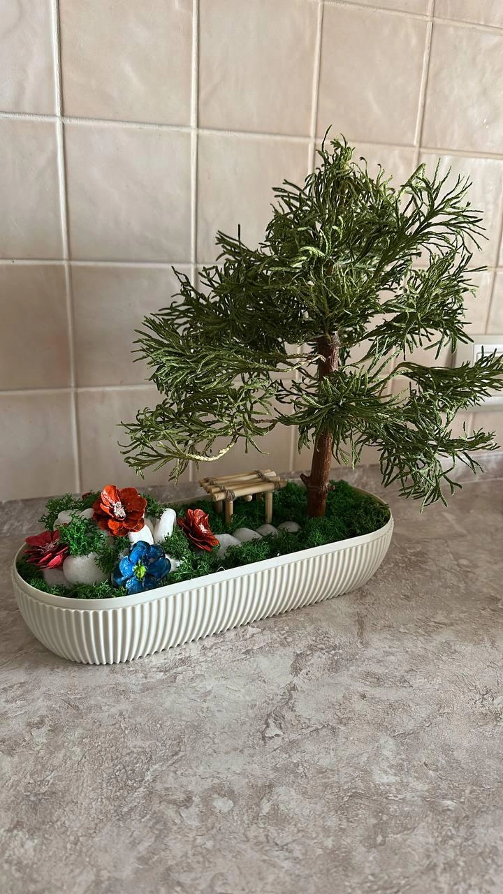 Получился почти настоящий бонсай, искусно собранная композиция | Источник: Natalia K / t.me