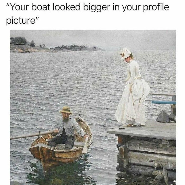 «На аватарке твой лодка была больше». | Источник: classiqmemez