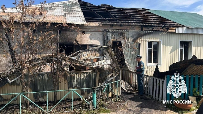 Дом получил серьезные повреждения | Источник: МЧС по Башкирии