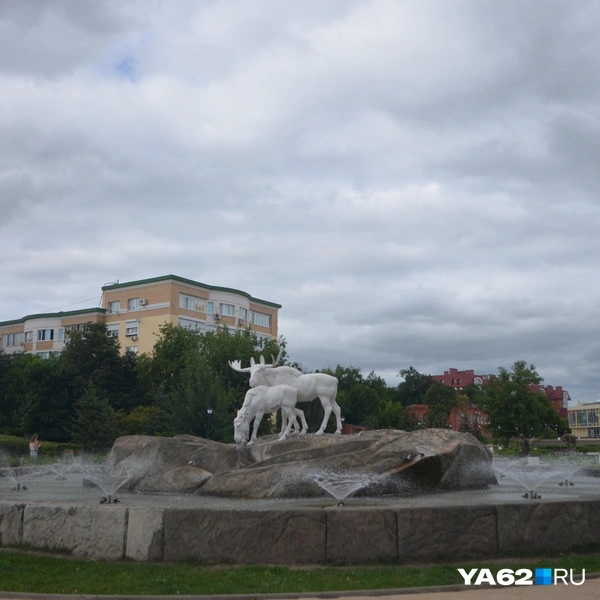 В фонтане с лосями — грязная и вонючая вода | Источник: Светлана Коновалова / YA62.RU