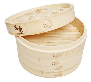 Пароварка бамбуковая Real Tang Bamboo Steamer 2 яруса 18 см