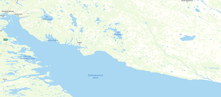 Река Варзуга на Кольском полуострове на карте - информация и картография