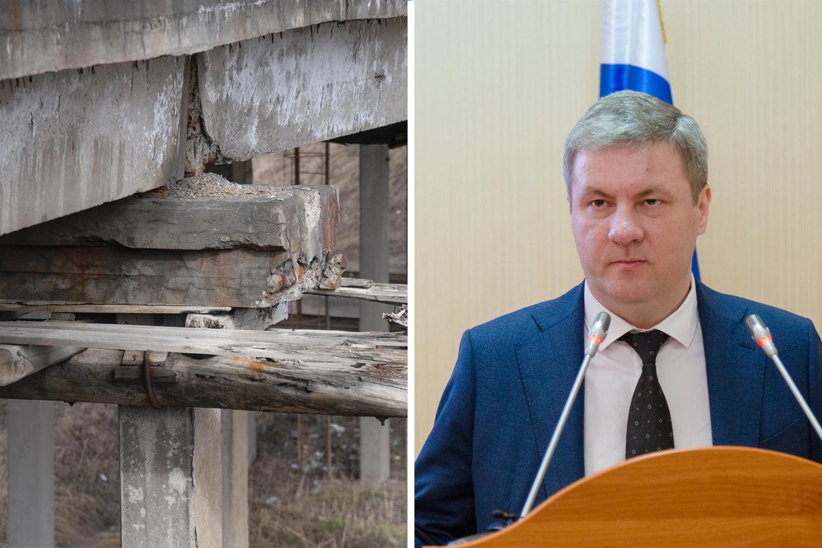 «Приношу извинения всем жителям Архангельска»: Морев рассказал, когда отремонтируют эстакаду