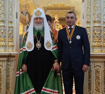 На фото&nbsp;— патриарх Кирилл с Борисом Юнановым | Источник: Кубанская митрополия 