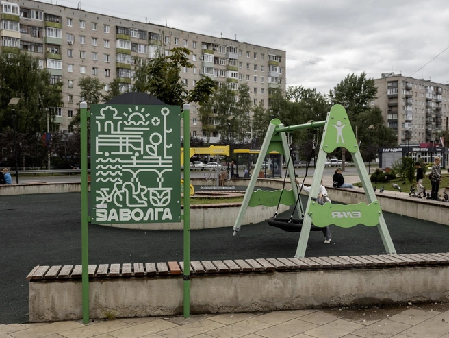 Один из стендов украшает рисунок с народным названием района | Источник: Александр Куренной / 76.RU