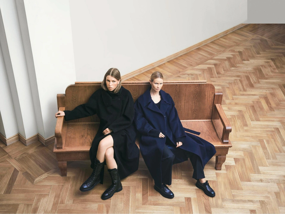 Глафира Глазунова, Марина Доможирова в тотал-луках Finn Flare | marieclaire.ru