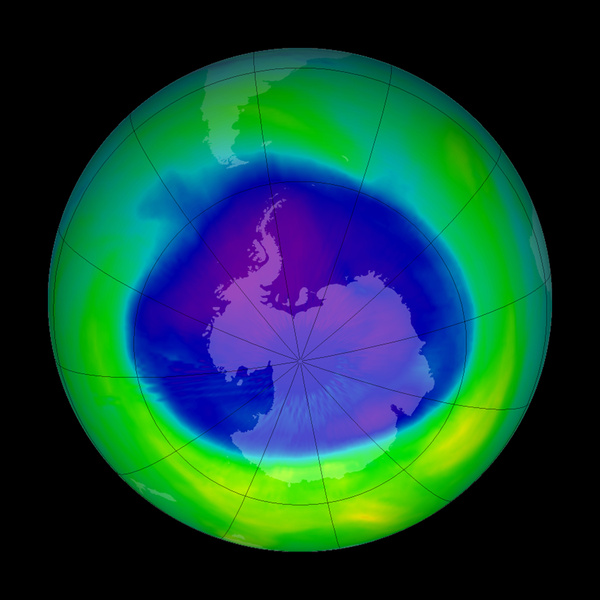 Площадь озоновой дыры сократилась до рекордных показателей