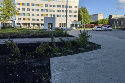 Завершено благоустройство у новой Поликлиники № 4 в Кузнецке