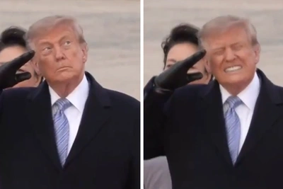 Трамп поморщился из-за рёва истребителей над Си