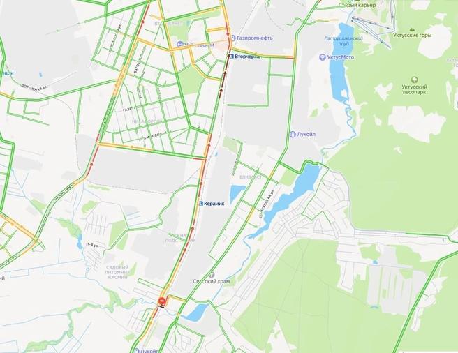 Водители застряли в пробках | Источник: «Яндекс Карты»