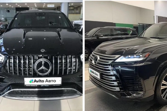 Слева — Mercedes-Benz GLE;Справа — Lexus LX. | Источник: avito.ru