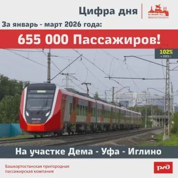 Электрички Дема-Иглино перевезли на 2% больше пассажиров | Источник: transport.bashkortostan.ru