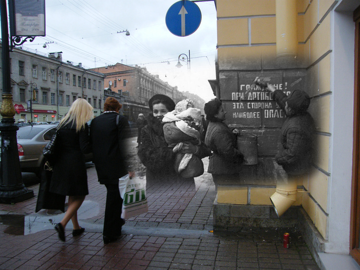 Призраки войны на улицах Ленинграда и Москвы (галерея)