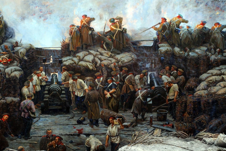 Фрагмент панорамы «Оборона Севастополя» Франца Рубо | Источник: Gerd Eichmann, CC BY 4.0, via Wikimedia Commons