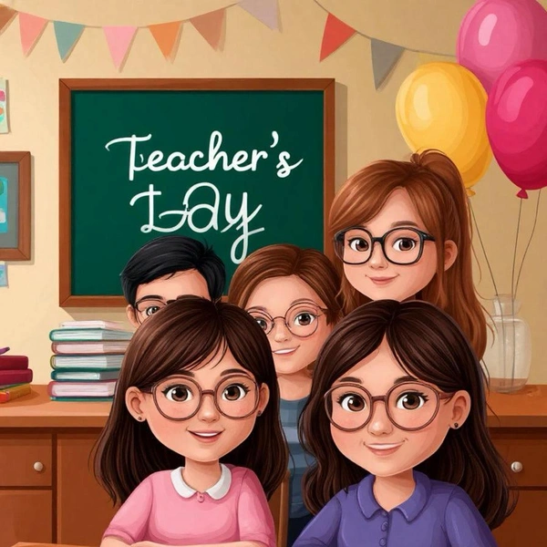 Открытка ко Дню учителя, поздравление ко дню учителя, поздравление ко дню учителя от класса, красивое поздравление ко дню учителя, оригинальное поздравление ко дню учителя, Какого числа День учителя, открытки ко дню учителя, поздравление с днем учителя | Источник: Шедеврум