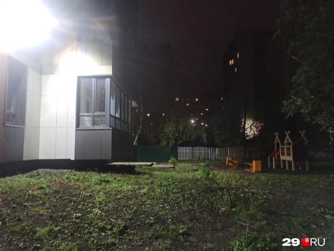 По словам Крупцова, и часть здания, и детская горка,&nbsp;и другие объекты&nbsp;— тут незаконны | Источник: Ярослав Вареник / 29.RU