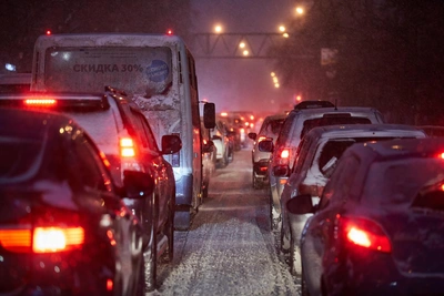 Шестикилометровая пробка образовалась под Новосибирском