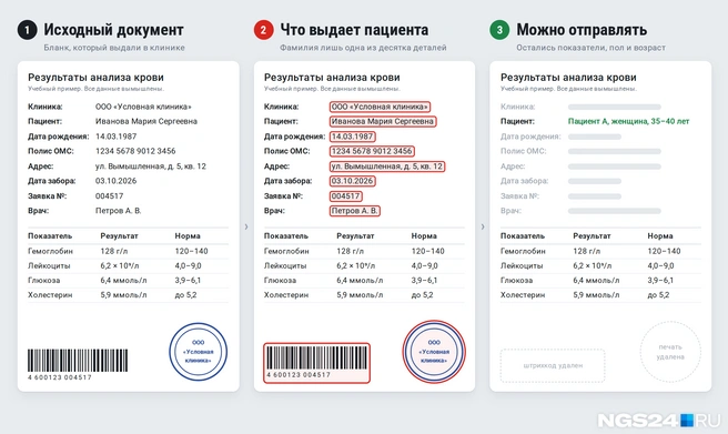 Нейросети для расшифровки хватит показателей, пола и примерного возраста, остальное лучше удалить | Источник: Геннадий Денисов / NGS24.RU