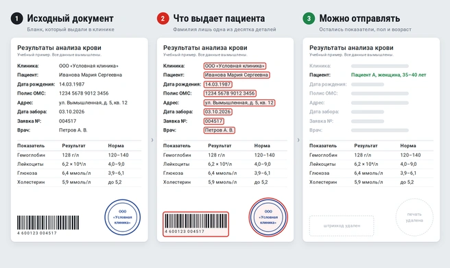 Нейросети для расшифровки хватит показателей, пола и примерного возраста, остальное лучше удалить | Источник: Геннадий Денисов / NGS24.RU