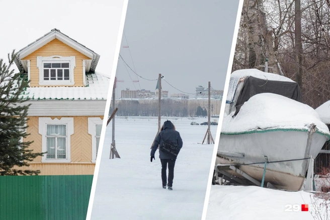 Старинные деревянные дома, переправа и жизнь у реки — такова жизнь на Кего | Источник: Иван Митюшёв