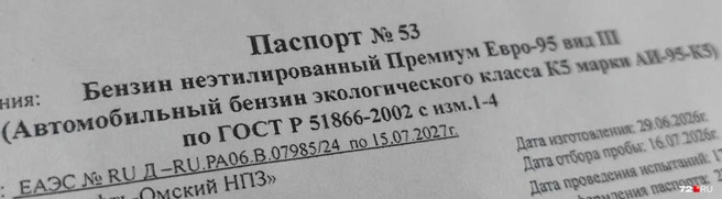 Вид III&nbsp;— как раз стандарт топлива «Евро-5». Так что не стоит пугаться | Источник: Павел Красоткин / 72.RU 