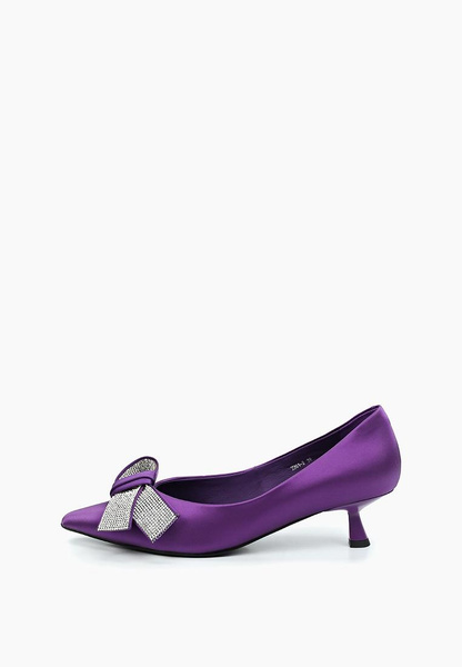 Атласные фиолетовые туфли