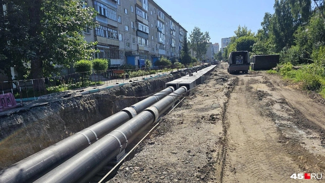 В Кургане отремонтировали участок тепломагистрали «Юг» | Источник: Дарья Никитченко / 45.RU