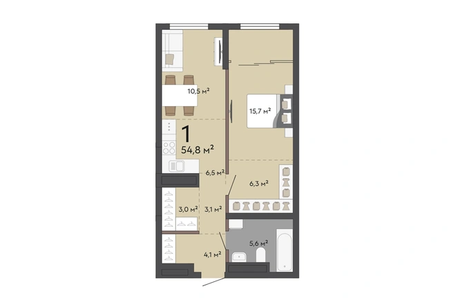 Большое количество однокомнатных квартир позволяет найти вариант, подходящий по стоимости и площади | Источник: PRINZIP