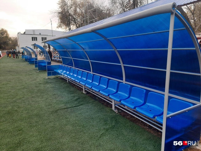 Скамейка для тренеров и запасных игроков | Источник: Анастасия Баринова / 56.RU