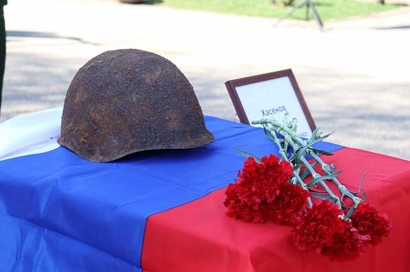 Церемония перезахоронения останков воина | Источник: администрация Омского муниципального района Омской области