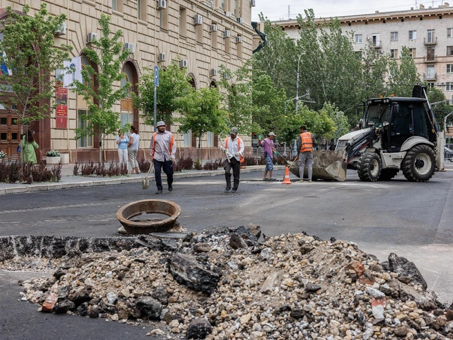 Первоначально завершить работы планировали до 22 июля | Источник: Алексей Волхонский / V1.RU