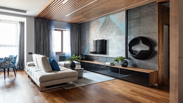 Современная квартира для холостяка 80 м² в Екатеринбурге