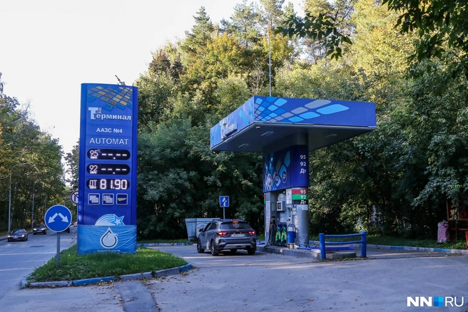 На АЗС «Терминал» было только дизельное топливо | Источник: Наталья Бурухина / NN.RU