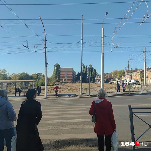 Терпеливые пешеходы в ожидании зеленого сигнала. | Источник: Сергей Гендин / 164.RU