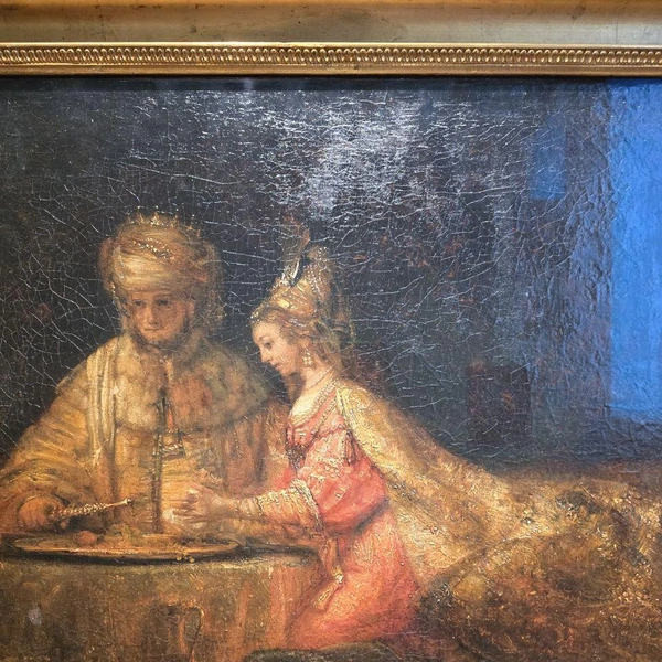 Источник: Эсфирь всё хорошеет. «Артаксеркс, Аман и Эсфирь», Рембрандт