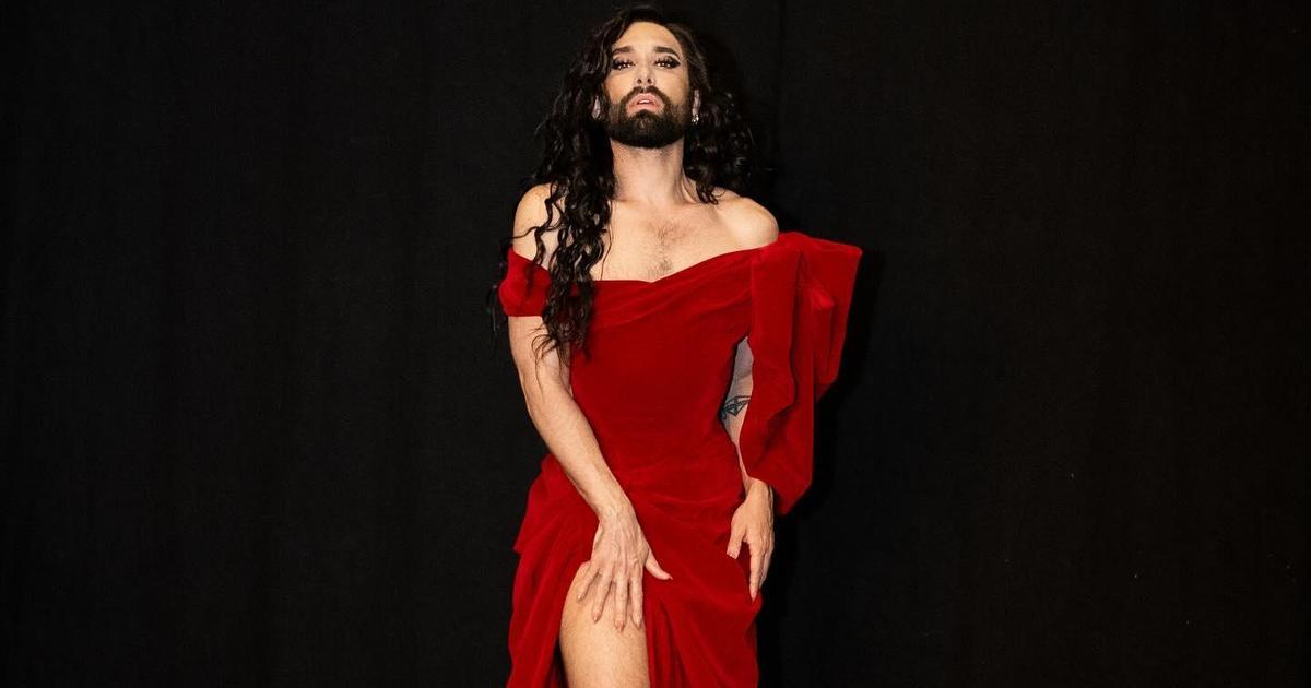 Кончита Вурст в платье и с бородой вернулась на «Евровидение»