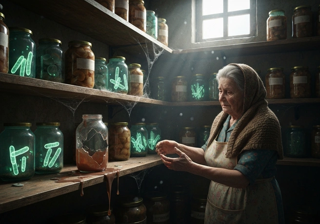 Внешне определить, что продукт заражен ботулизмом, невозможно | Источник: Серафима Пантыкина / V1.RU