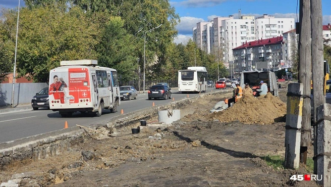 До этого проводить работы мещали дожди | Источник: Дарья Никитченко / 45.RU