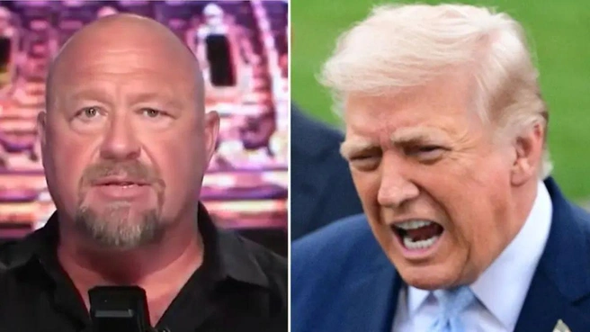 Алекс Джонс также поддерживает отстранение Трампа. | Источник: @THEALEXJONESSHOW/X; MEGA