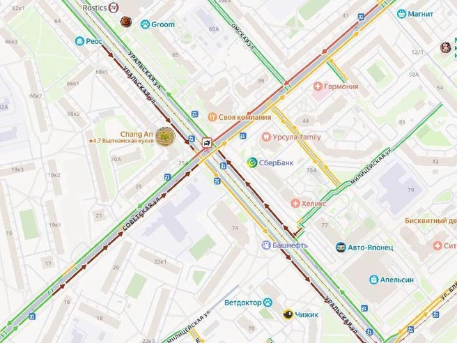 Ситуация на дороге | Источник: Сервис 2Gis