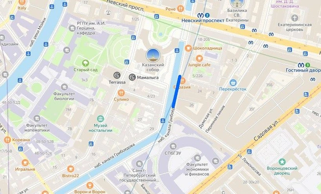 Работы ограничат Витебский и Московский, набережную канала Грибоедова сузят еще на год с лишним | Источник: ГАТИ Петербурга