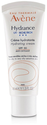AVENE Hydrance Rich Hydrating Cream SPF 30 увлажняющий крем для сухой кожи